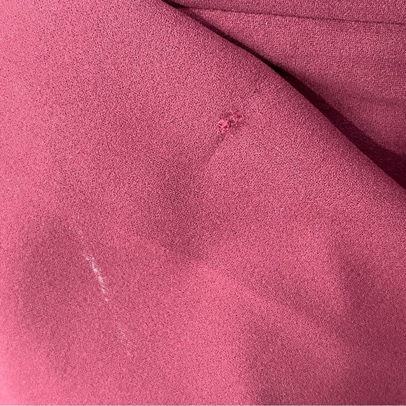 red/bordeaux NWOT H by Halston Knit Crepe 3/4 Sleeve Open Front Blazer Size 12 - Picture 5 of 5